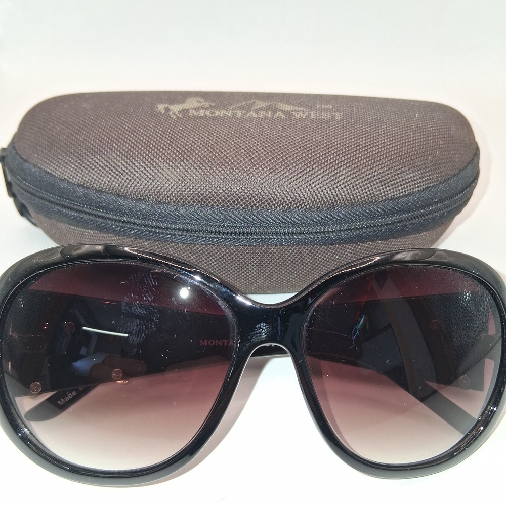 Montana West Crossed Pistol Rhinestone Sunglasses